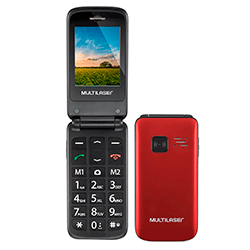 Celular Multilaser Flip Vita P9021 Dual SIM / Tela 2.4" / Câmera 0,3 MP - Vermelho