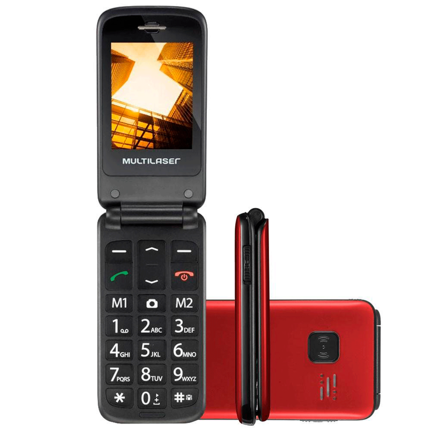 Celular Multilaser Flip Vita P9021 Dual SIM Tela 2.4" - Vermelho (Anatel)