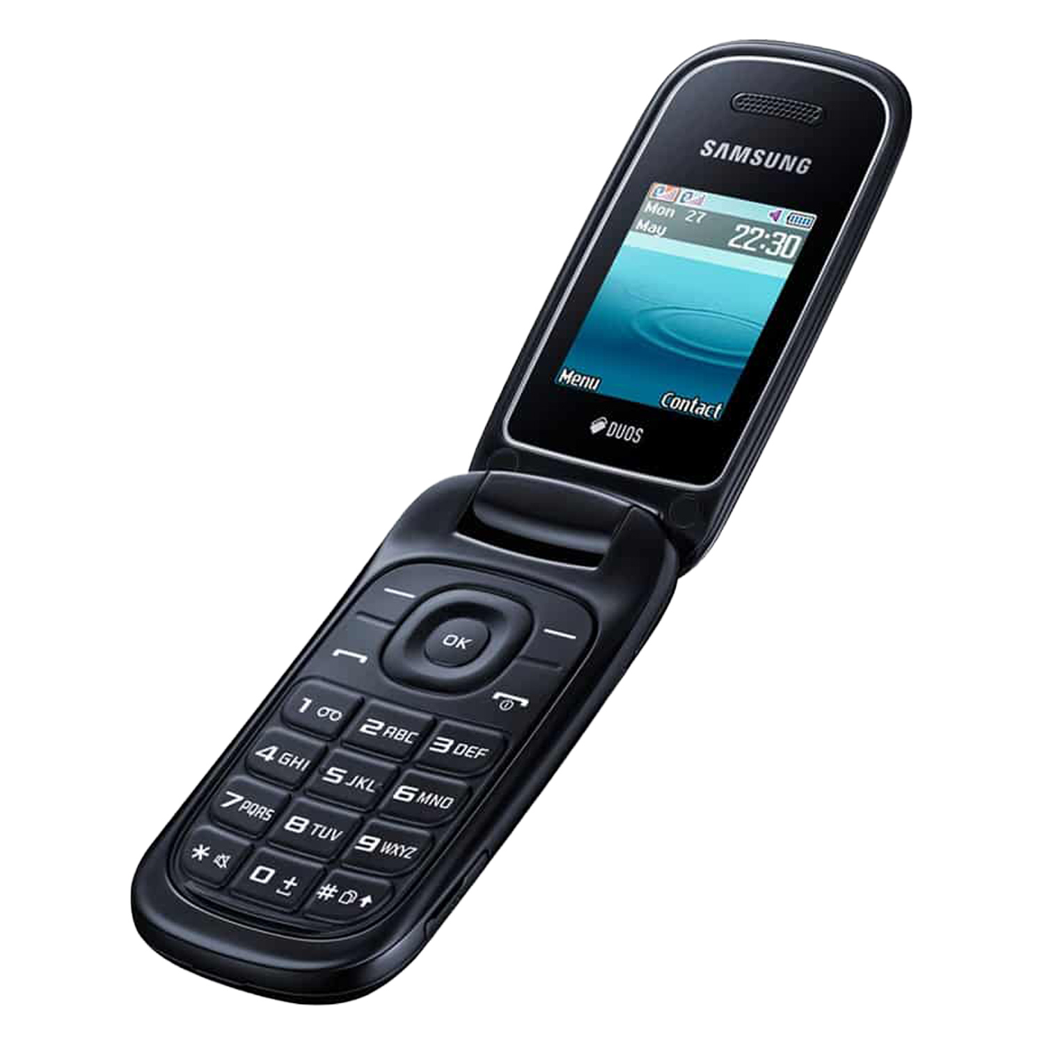 Celular Samsung E1272 Flip Dual SIM Tela 1.77" - Preto