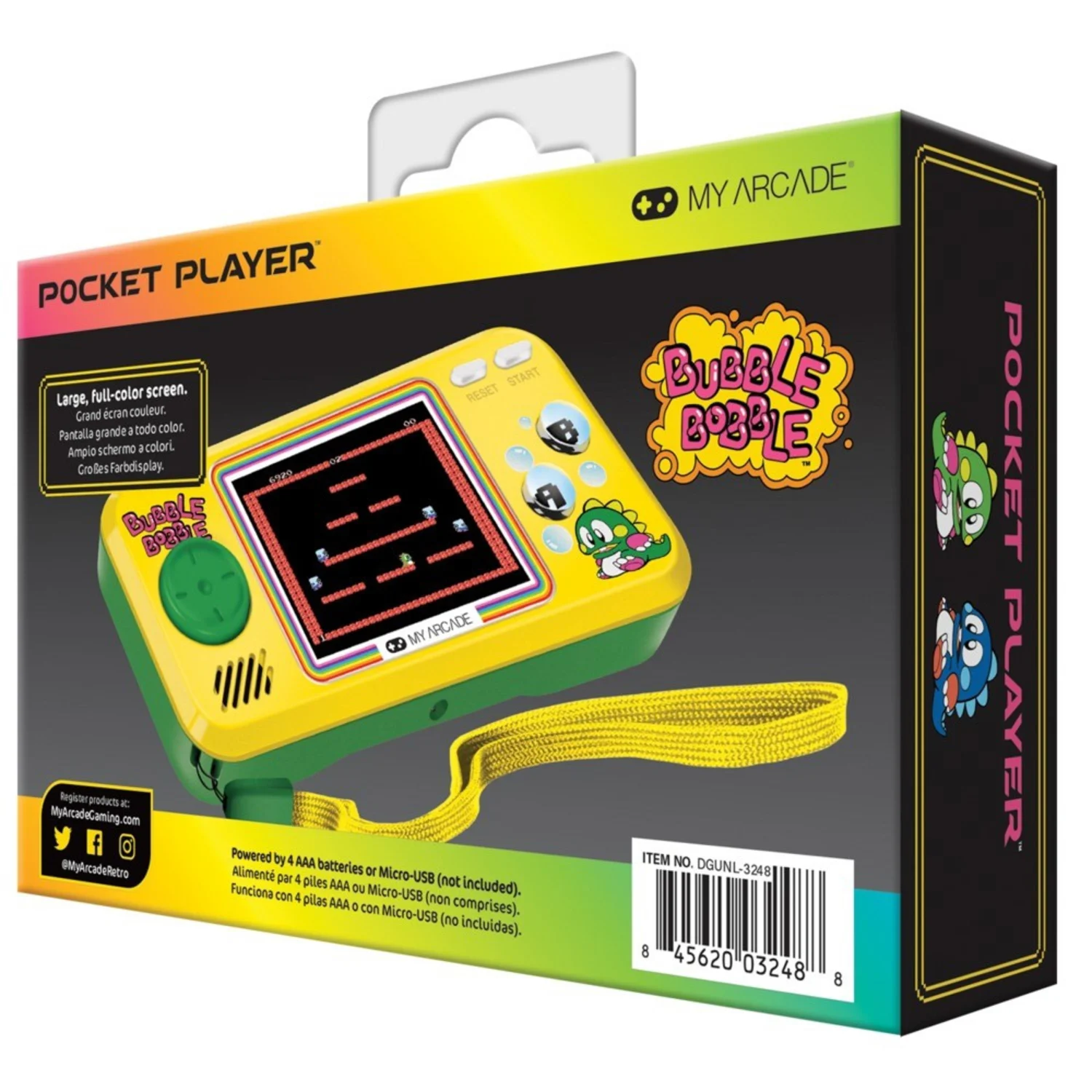 Console Bubble Bobble Pocket Player - Amarelo (DGUNL-3248)