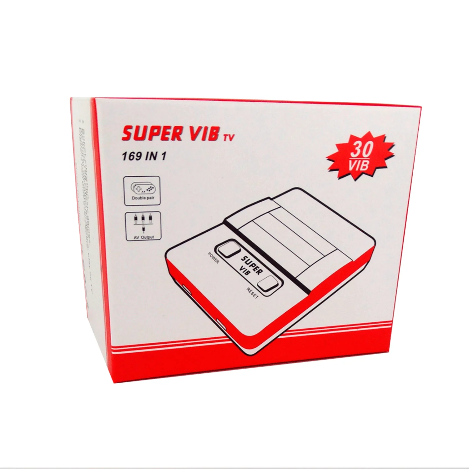 Console Game Boy Super Vib TV 169 em 1 - Transparente