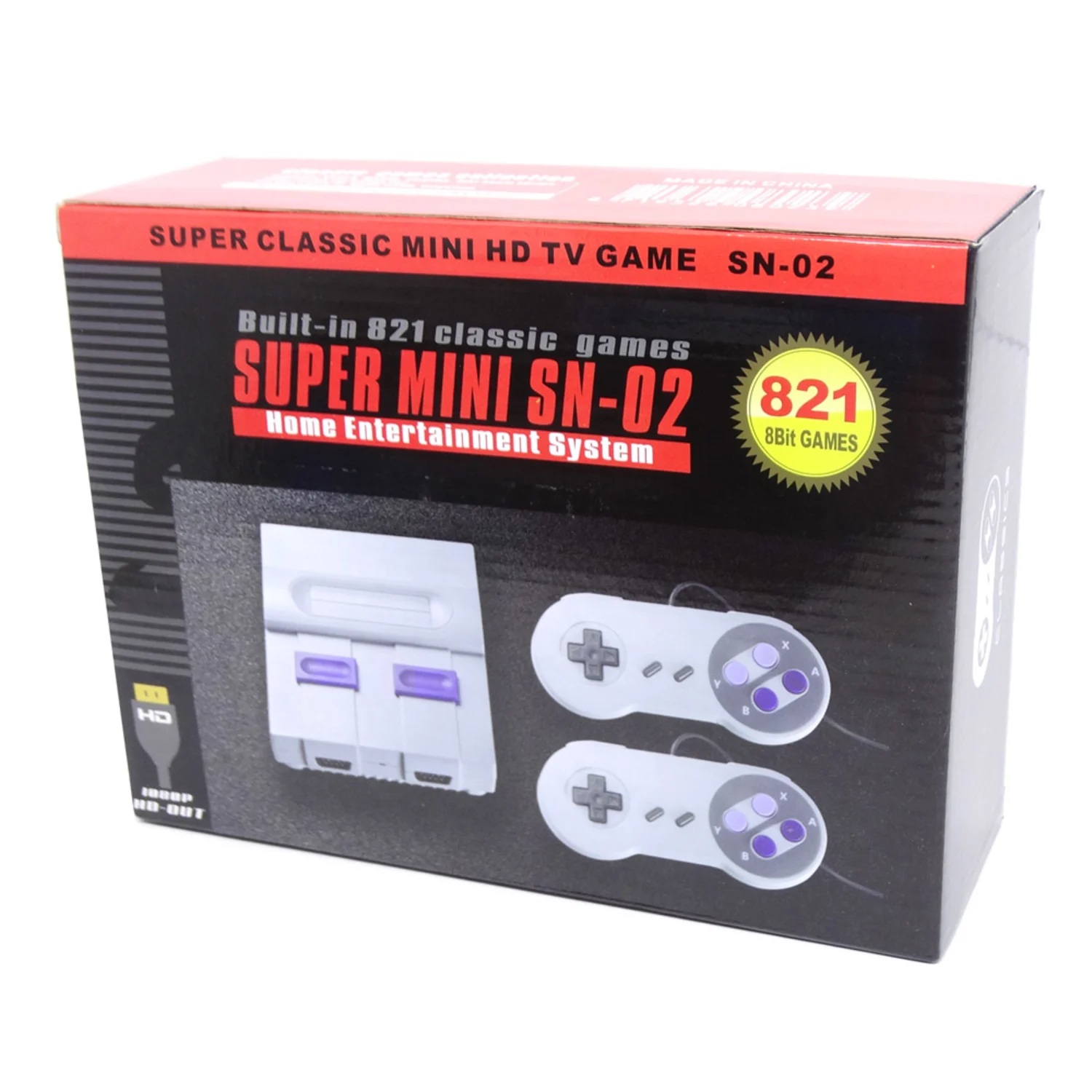 Console Super Mini Classic Sn-02 821 Jogos