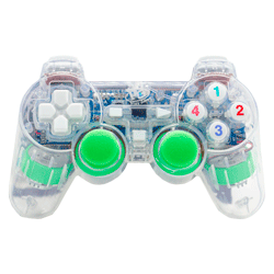 Controle Analógico Play Game / USB - Verde Transparente
