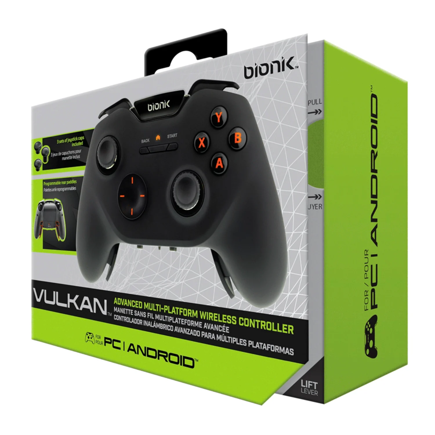 Controle Bionik Vulkan para PC e Android - Preto (BNK-9046)