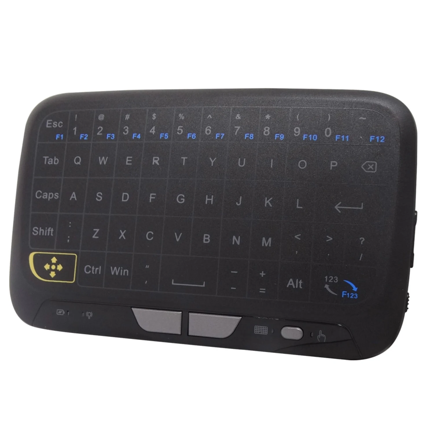Controle para receptor Smart Remote Mini Wireless Keyboard Touchpad H18 - Preto