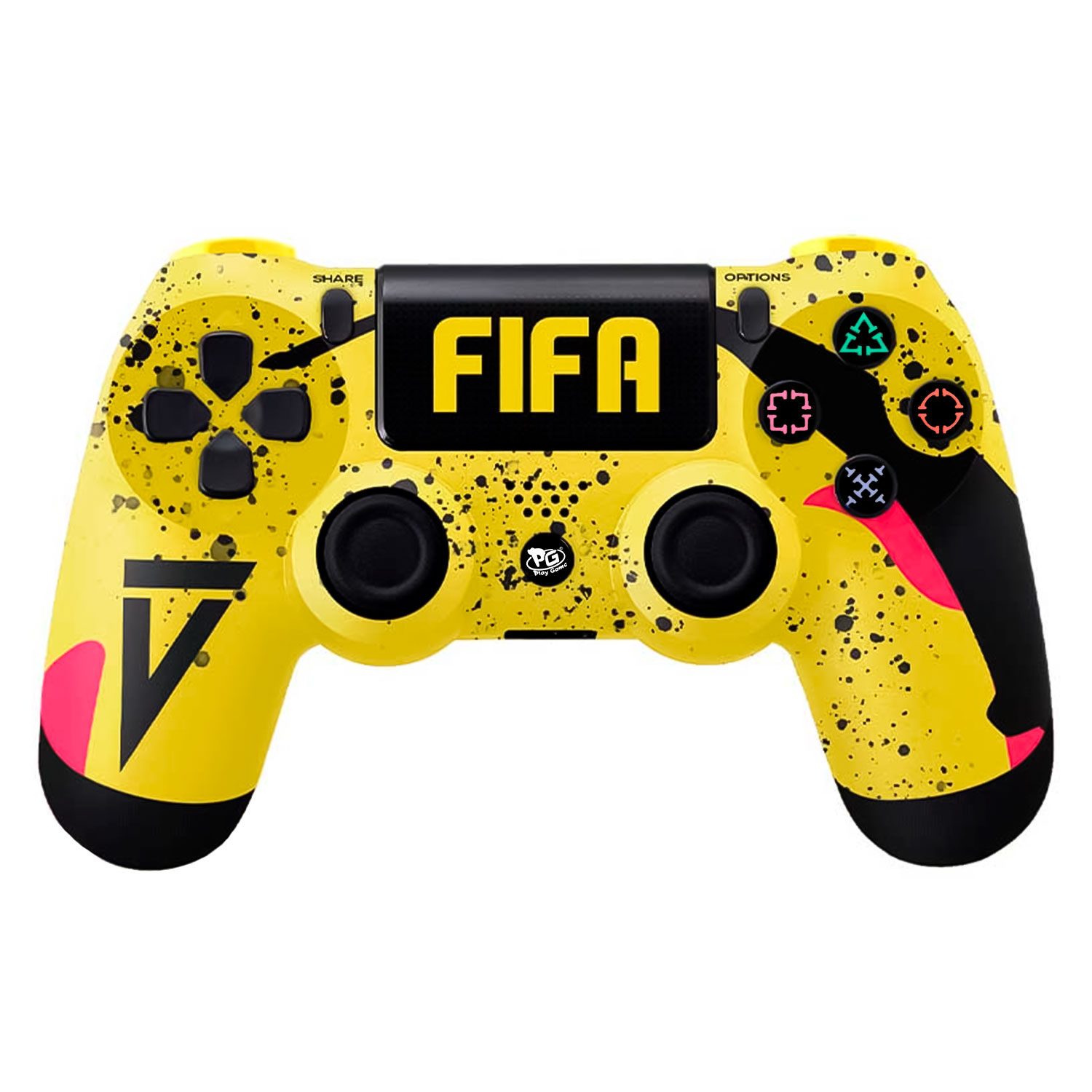 Controle Play Game Dualshock 4 Fifa Sem Fio para PS4 - Amarelo