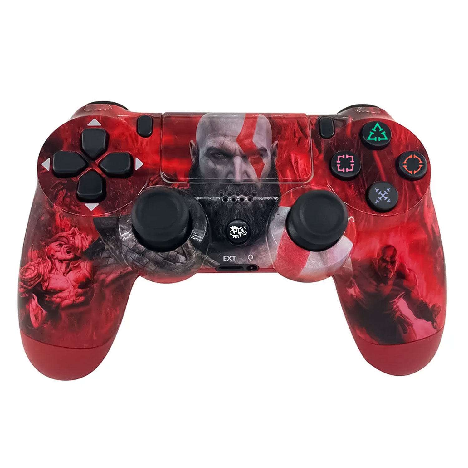 Controle Play Game Dualshock 4 Kratos Sem Fio para PS4 - Vermelho