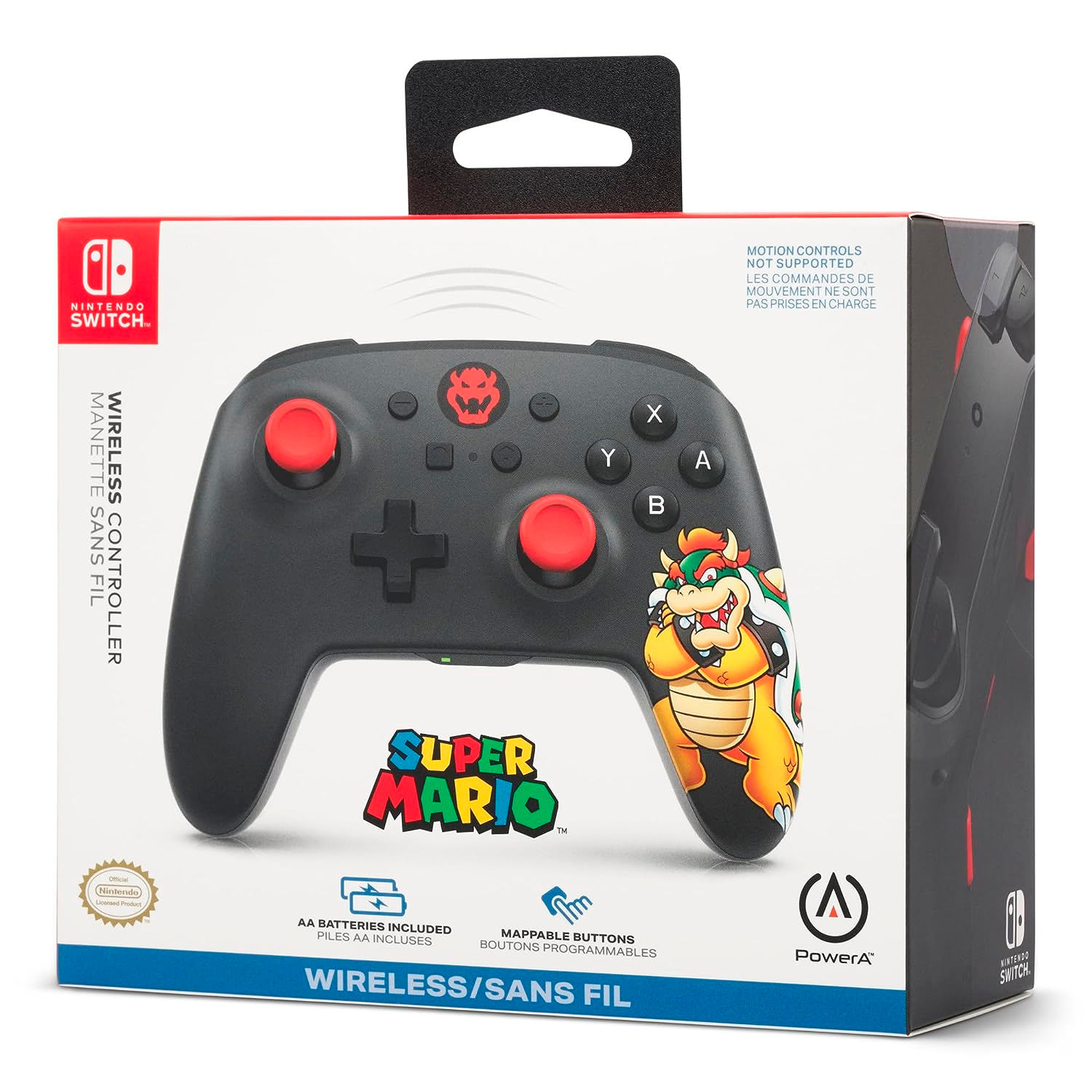 Controle Power A Enhanced Wired King Bowser para Nintendo Switch - (PWA-A-08251)
