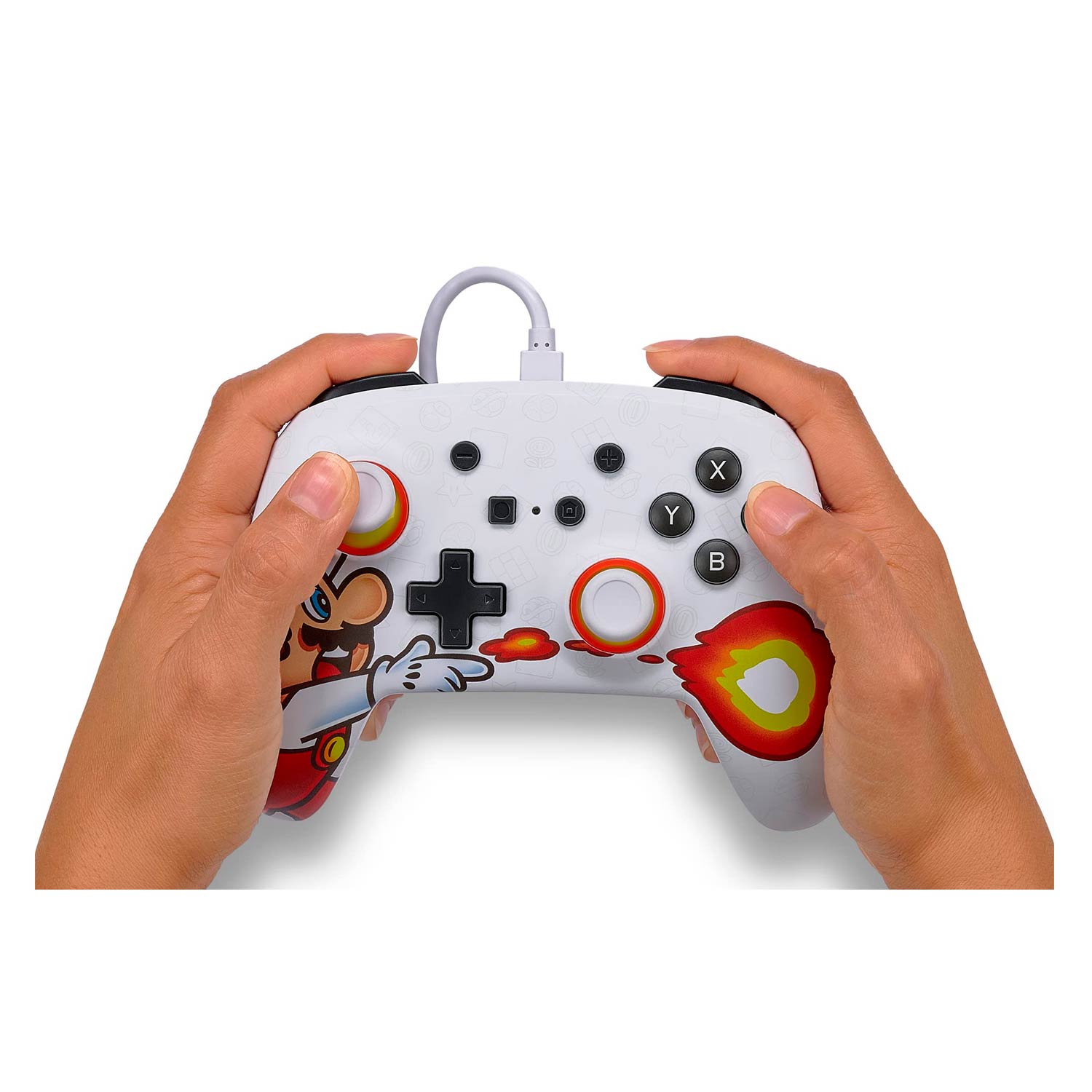Controle PowerA Enhanced Wired Fireball Mario Bundle para Nintendo Switch + Case (PWA-A-02251)
