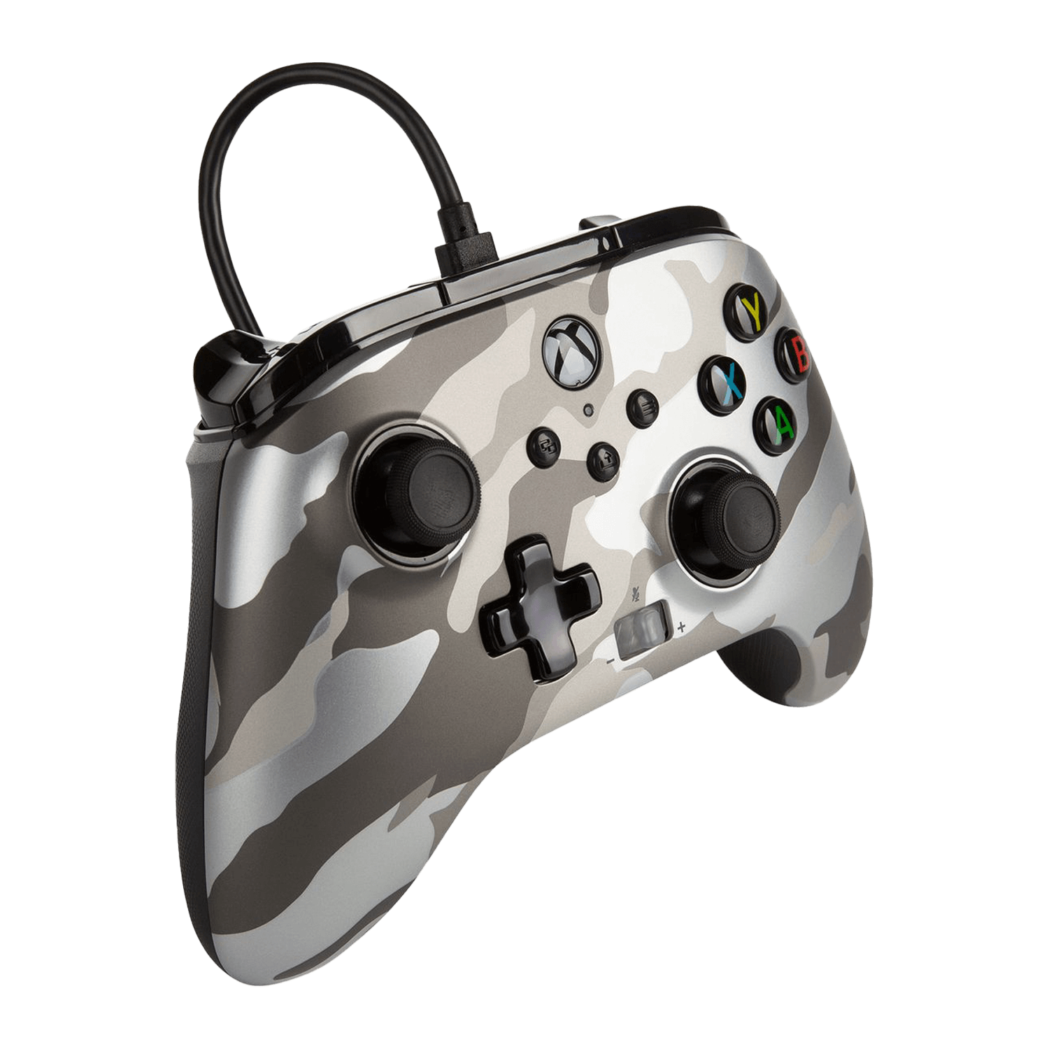 Controle PowerA Enhanced Wired para Xbox - Metallic White Camo (PWA-A-METALLIC)