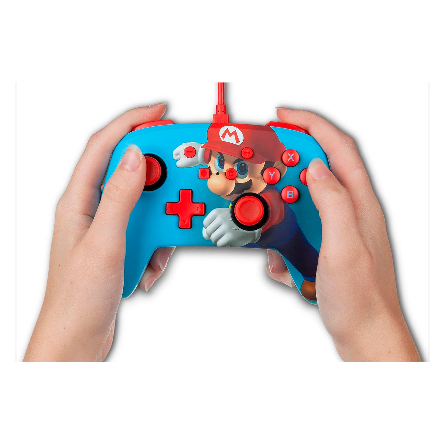 Controle PowerA Enhanced Wired Super Mario Punch para Nintendo Switch - PWA-A-02462