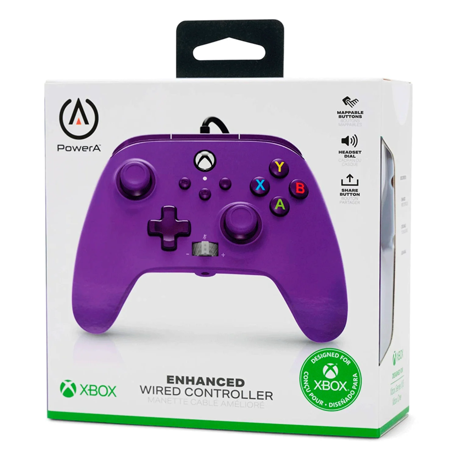 Controle PowerA para Xbox One Enhanced com fio - Royal purple (PWA-A-02691)