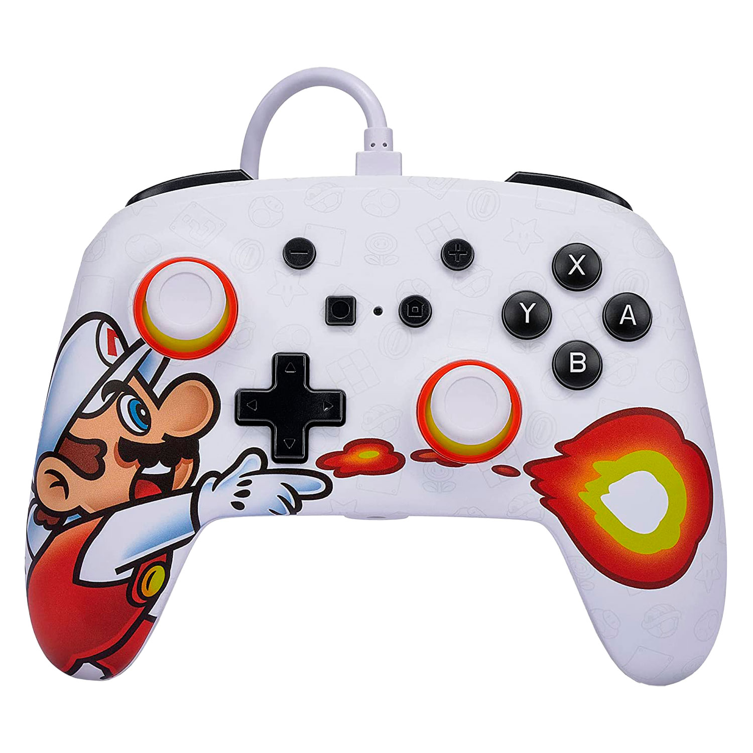 Controle PowerA Wired Super Mario Fireball para Nintendo Switch + Case - PWA-A-02251