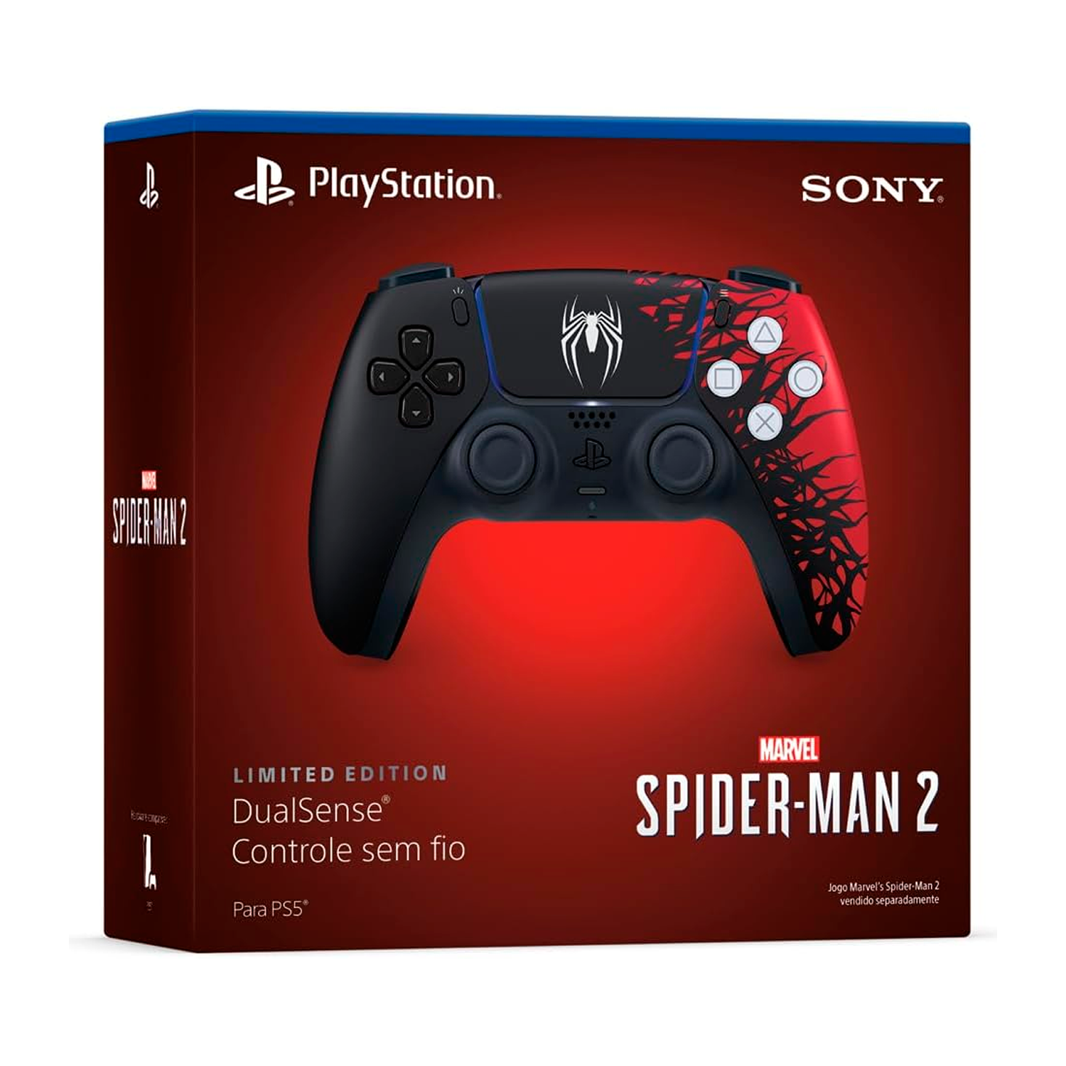 Controle Sony Dualsense para PS5 Wireless - Spider Man 2 Limited
