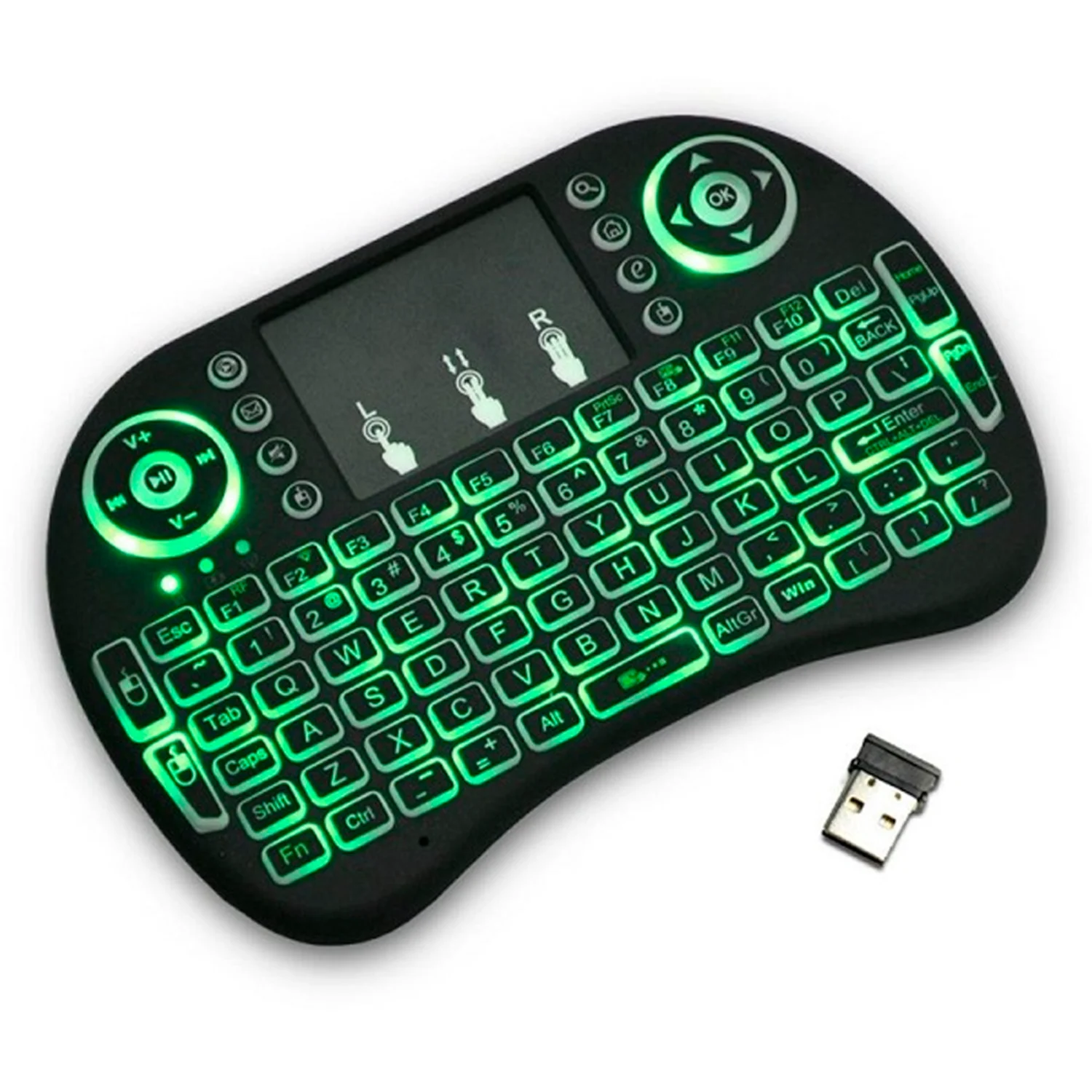 Mini teclado Touchpad Satellite AK-724G / 2.4" - Preto