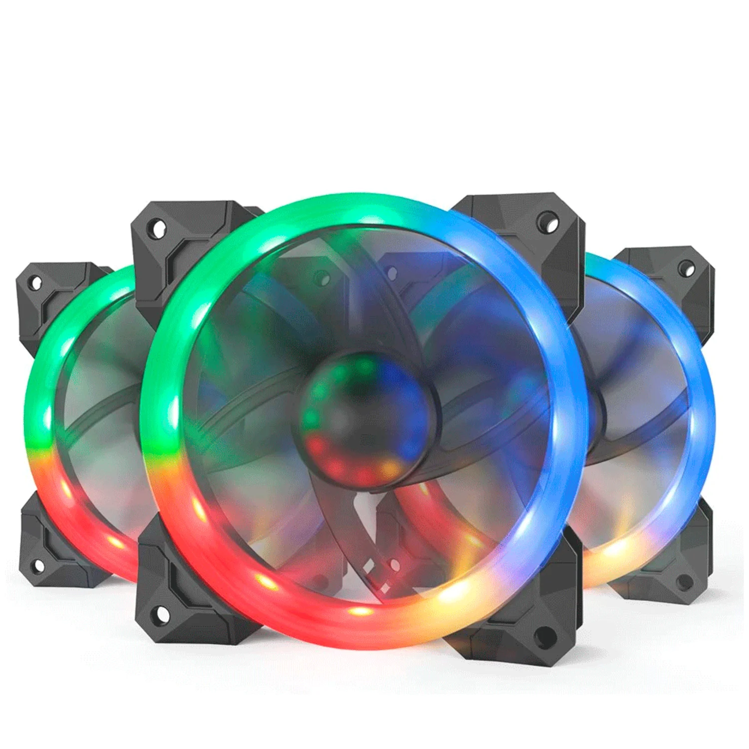 Cooler Fan Redragon GC-F008 3x12CM RGB 1Ring + Controle