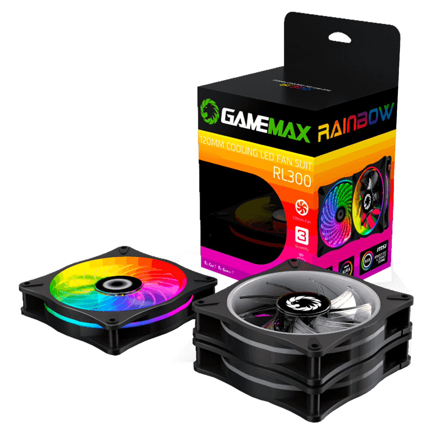 Fan Ventilador GameMax Kit 3 em 1 (RL-300)