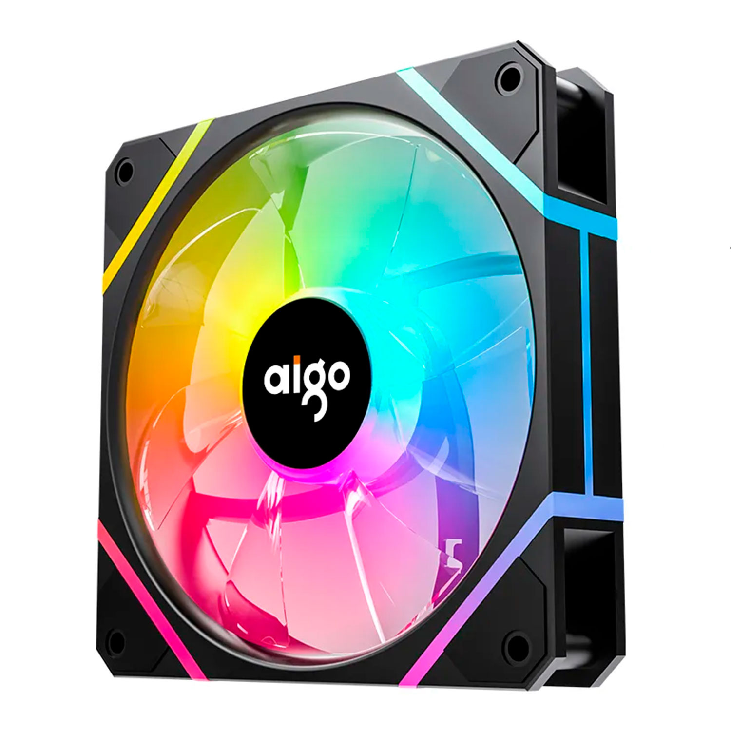 Cooler Fan para Gabinete Aigo AM12 Pro RGB 3 em 1 - Preto