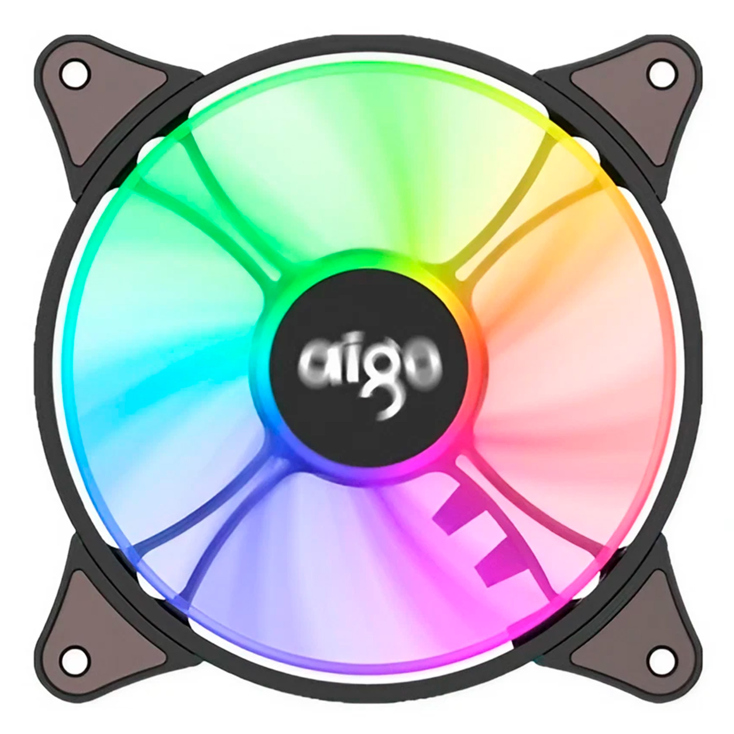 Cooler Fan para Gabinete Aigo AR12 Pro 5 em 1 RGB - Preto
