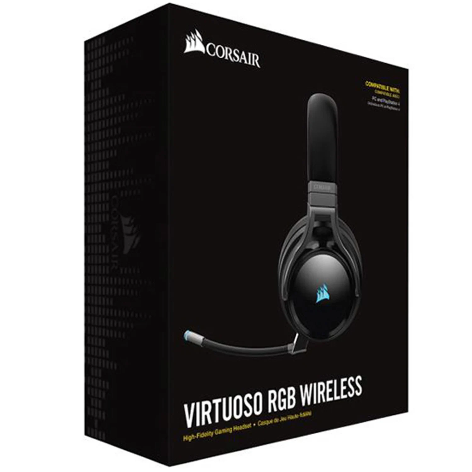 Headset Corsair Virtuoso Wireless / USB / 3.5 - preto carbono (CA-9011185-NA)