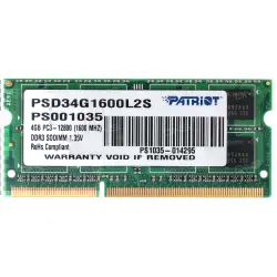 Memoria RAM para Notebook Patriot 4GB / DDR3 / 1600mhz / 1x4GB - (PSD34G1600L81S)