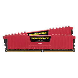 Memória RAM Corsair Vengeance 16GB / DDR4 / 3200MHz / 2x8GB - Vermelho (CMK16GX4M2B3200C16R)