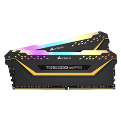 Memória RAM Corsair Vengeance RGB Pro 32GB (2x16GB) DDR4 / 2666MHz - Preto (CMW32GX4M2A666C16)
