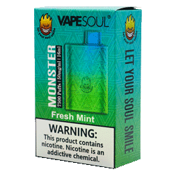 Pod Descartável Vapesoul Monster 7500 Puff - Fresh Mint
