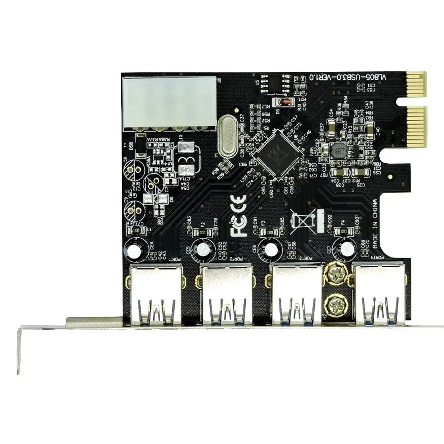 Adaptador HLD PCI-Express X1 4 Portas USB 3.0
