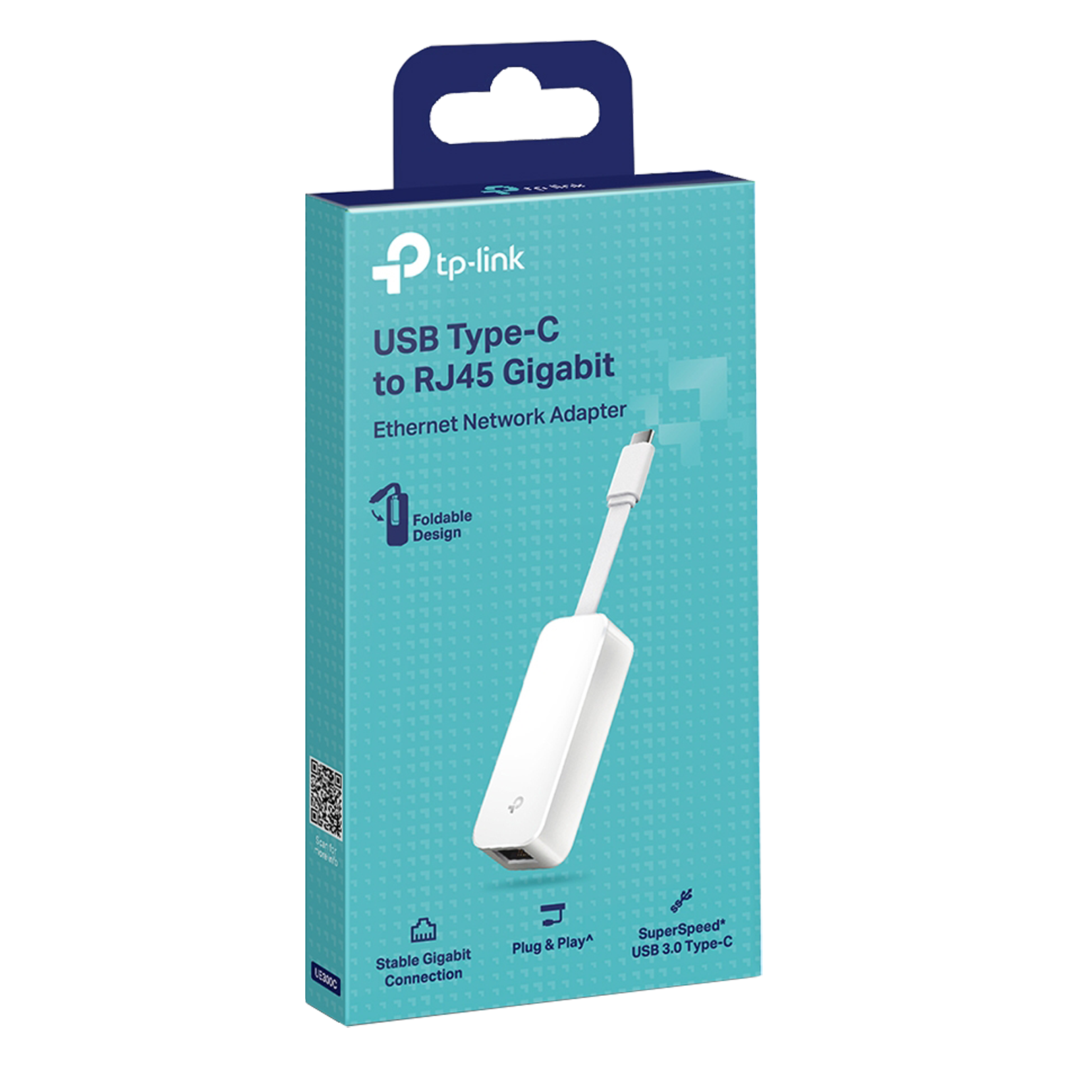 Adaptador de Rede TP-Link UE300C USB 3.0 Tipo C para Ethernet Gigabit - Branco
