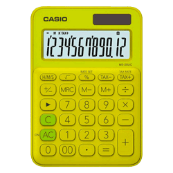 Calculadora Casio Compacta  MS-20UC - Amarelo