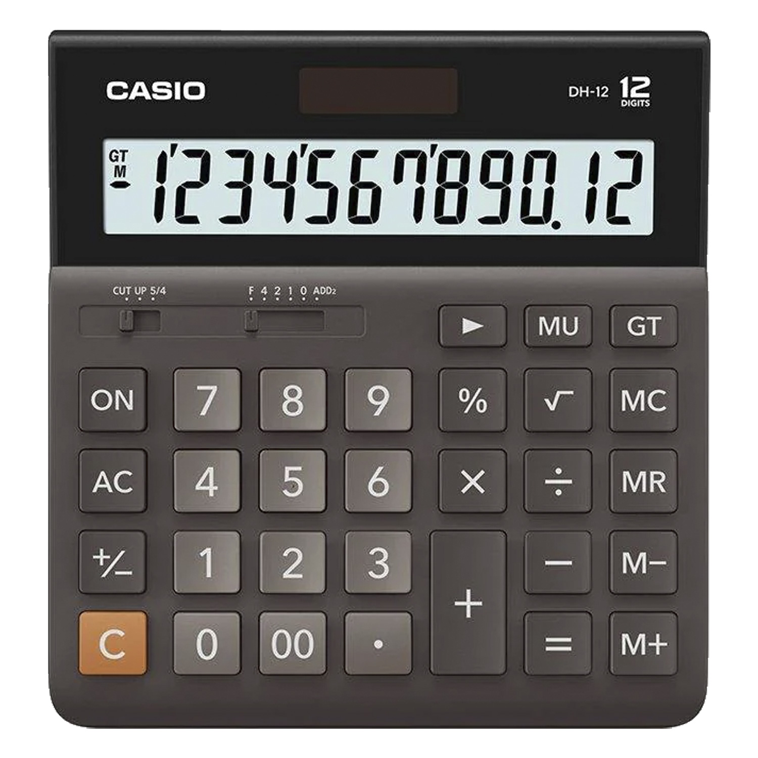 Calculadora Casio DH-12-BK-W-DP 12 Dígitos - Cinza / Preto