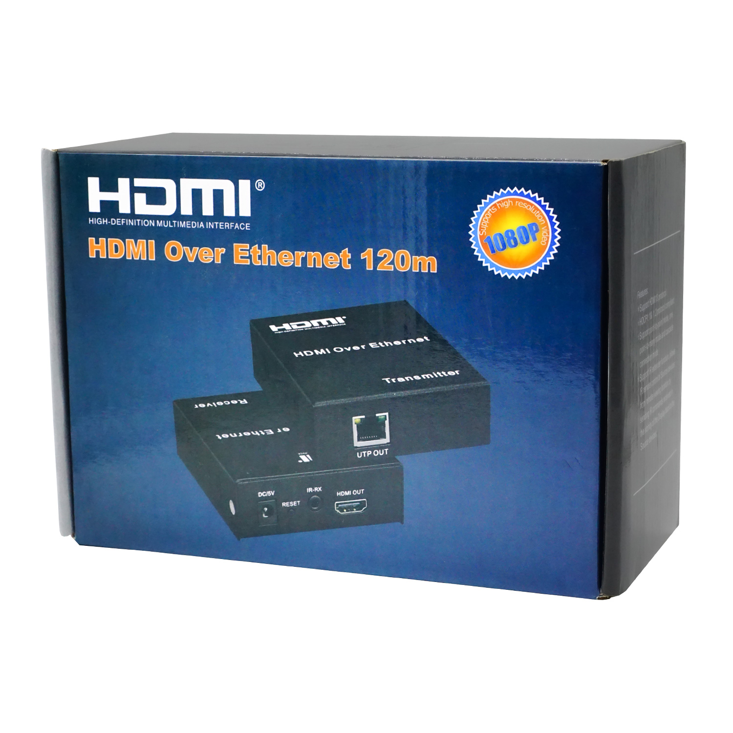 Extensor HLD HDMI 120 Metros via RJ-45 Cabo de Rede Full HD 1080P
