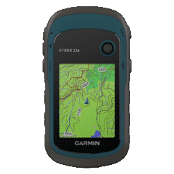 GPS Garmin Etrex  22X  / Tela 2.2 / IPX7 / 8GB - Preto / Azul (010-02256-03)
