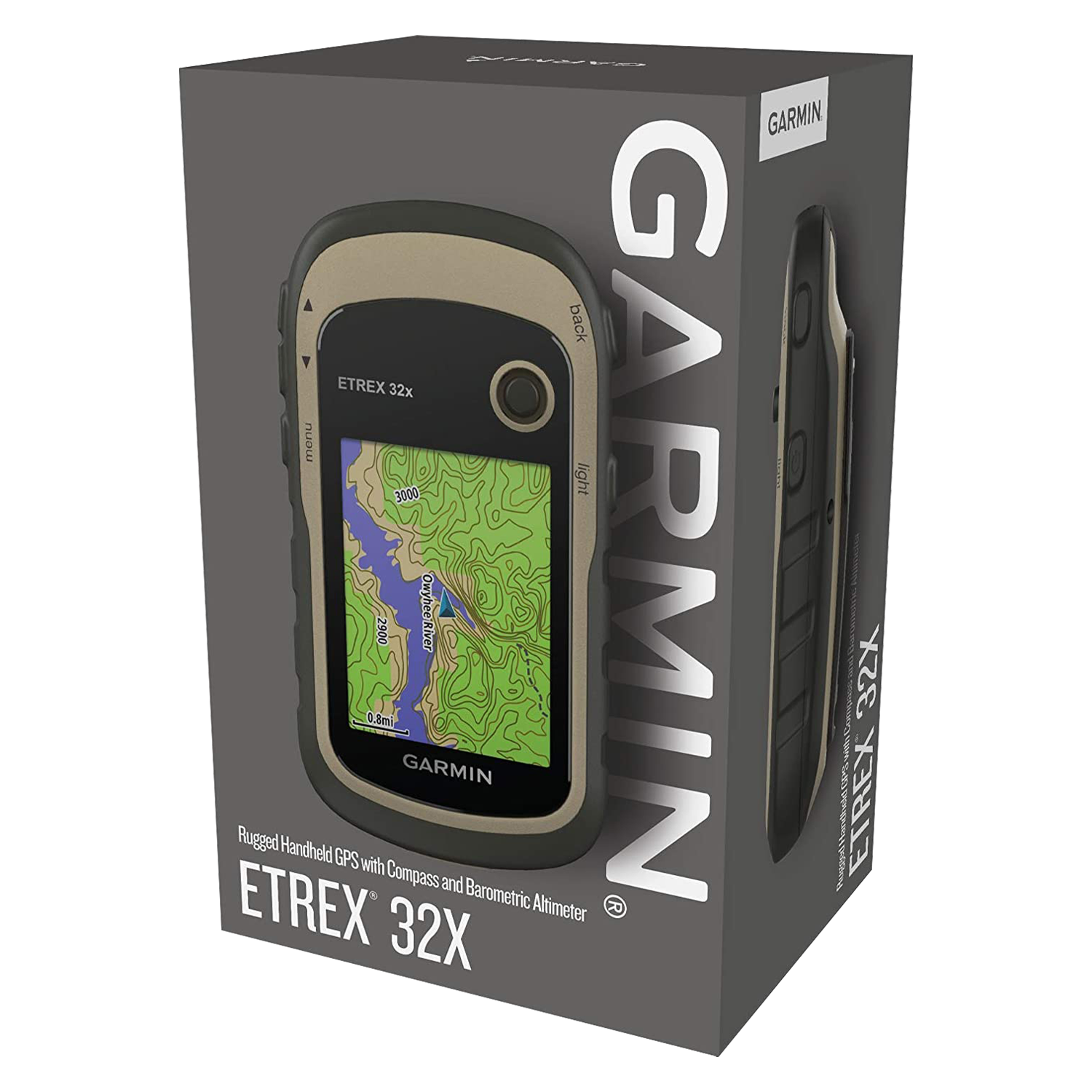 GPS Garmin Etrex 32X / Tela 2.2 / IPX7 - Preto / Dourado (010-02257-03)
