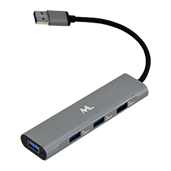 HUB Mtek HB401 4 Portas / USB 3.0 - Cinza
