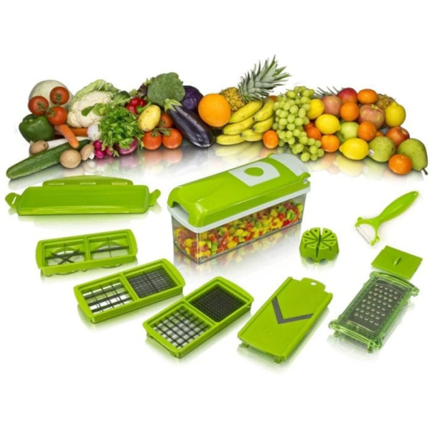 Kit triturador de vegetais Genius Nicer Dicer Plus - Verde