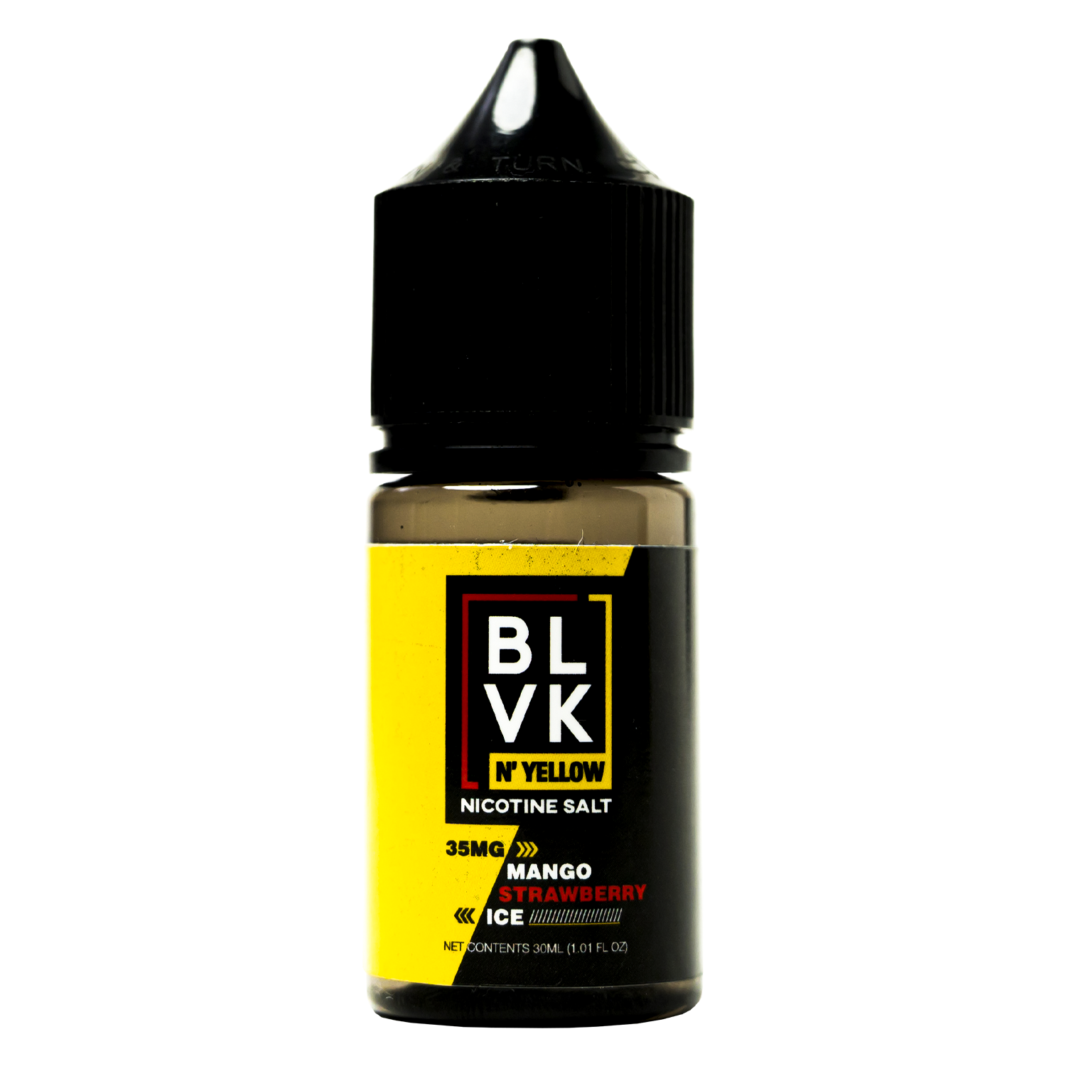 Essência para Vape Salt BLVK N' Yellow 35MG / 30ML - Mango Strawberry Ice