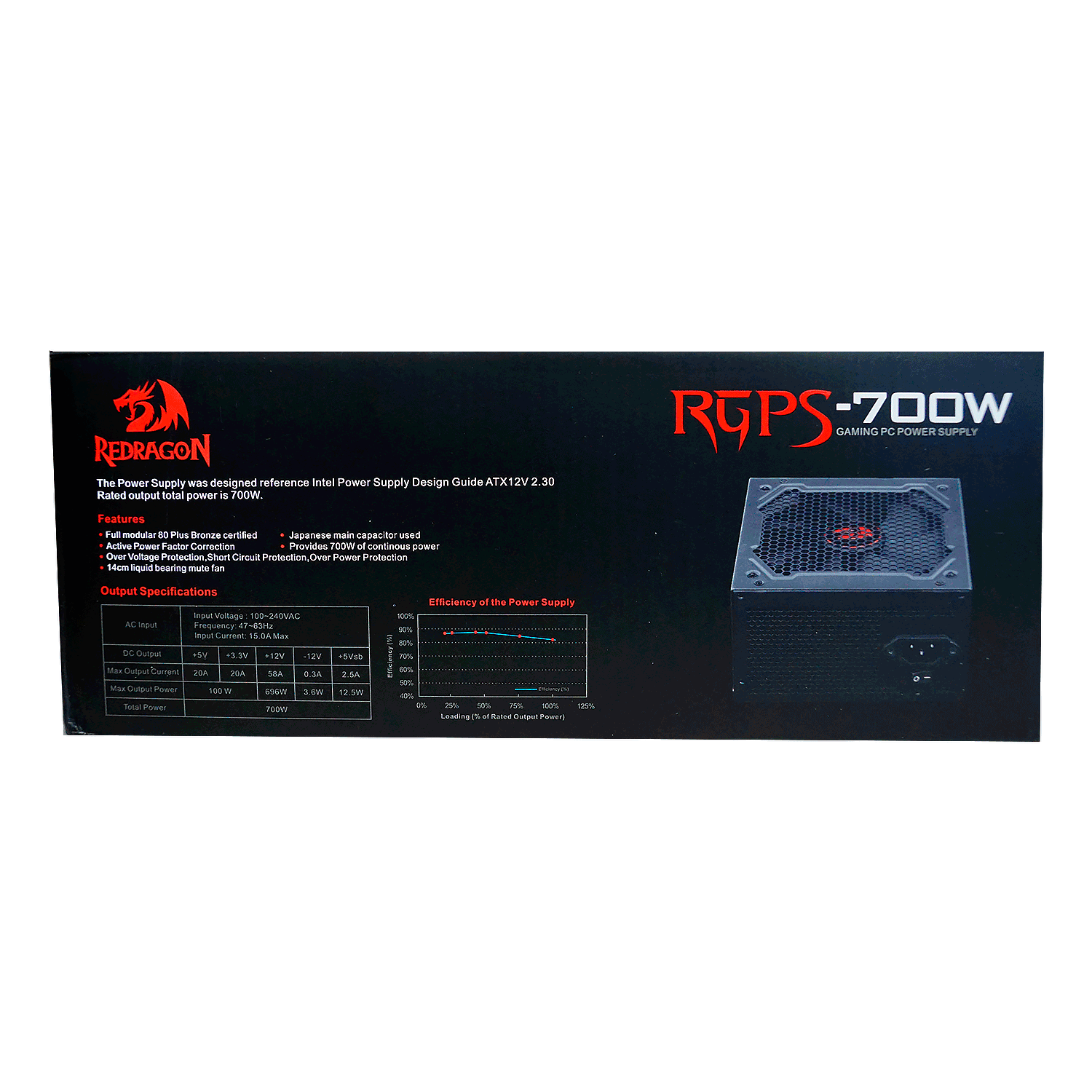 Fonte Redragon ATX 700W / 80 Plus Bronze / Modular - (GC-PS005)