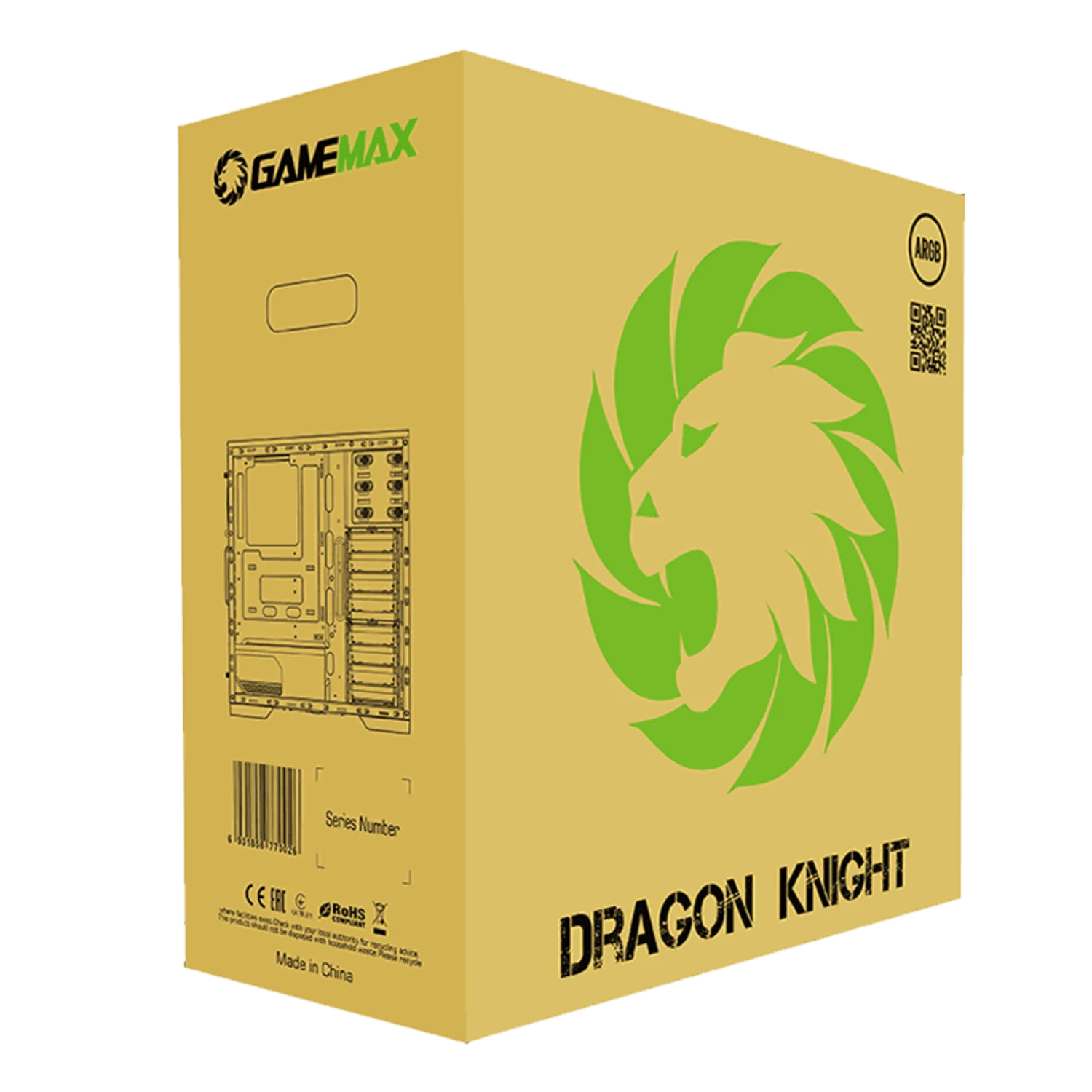 Gabinete Gamer Gamemax Dragon Knight - Preto
