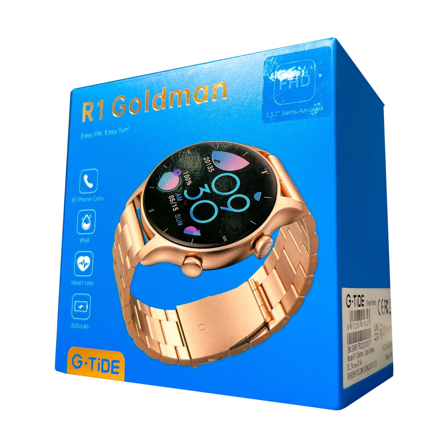 Smartwatch G-Tide Watch R1 Goldman - Dourado