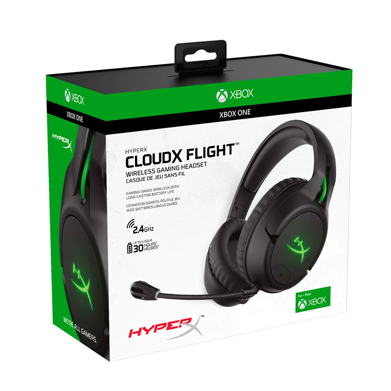 Headset Gamer Kingston Hyper X Cloud Flight para Xbox One / Wireless - Preto (HX-HSCFX-BK/WW)

