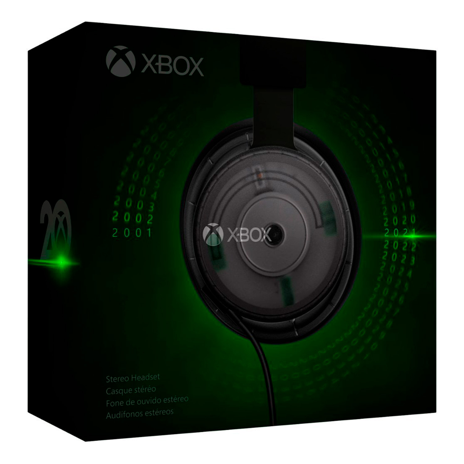 Headset Gamer Microsoft Xbox Edição Especial de 20º Aniversário 8LI-00008 3.5mm - Preto Verde