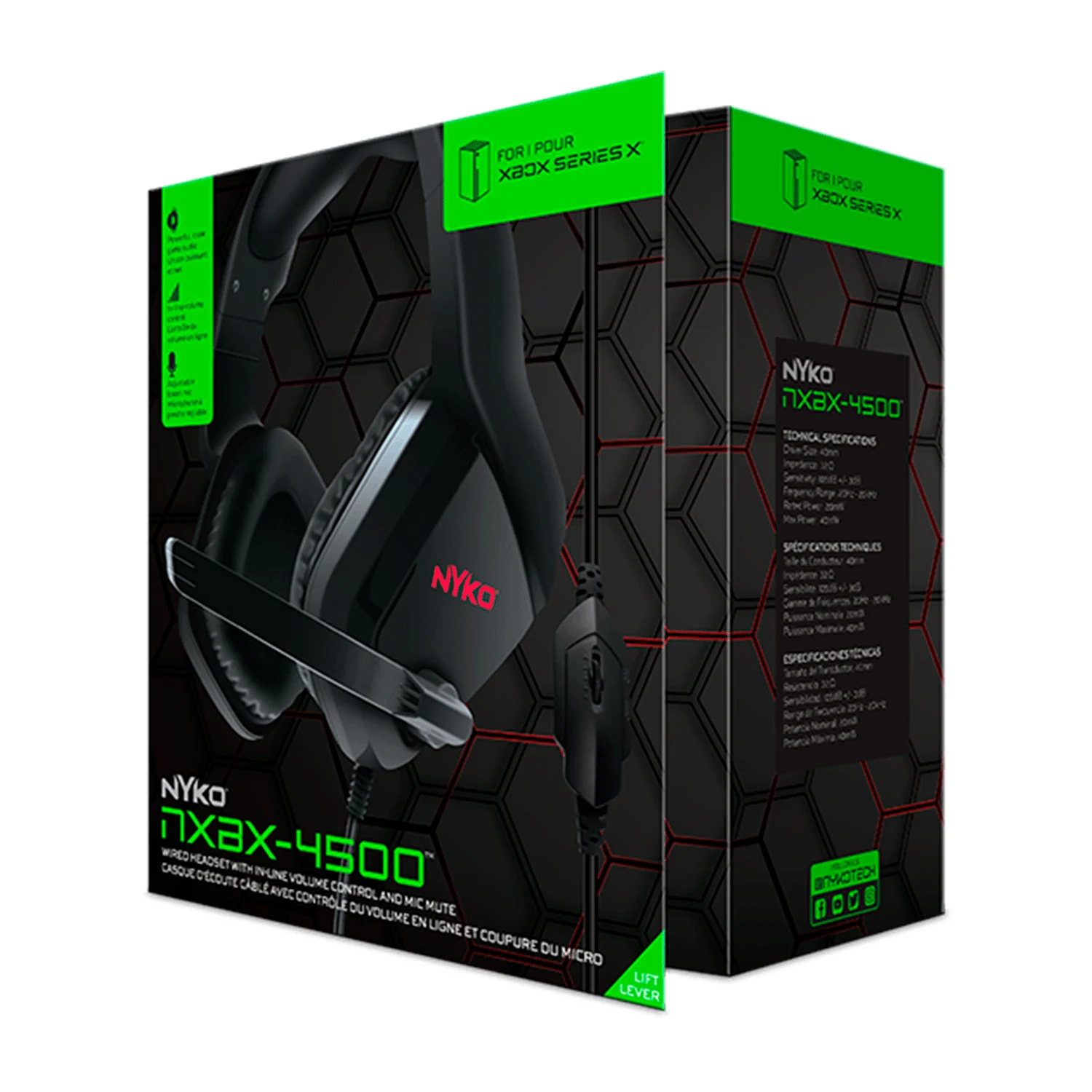 Headset Gamer Nyko NXBX-4500 para Xbox Series X/S - Preto