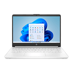 Notebook HP 14-DQ0032DX Intel Celeron 4GB RAM / 64GB / Tela 14" / Windows 11 - Branco 