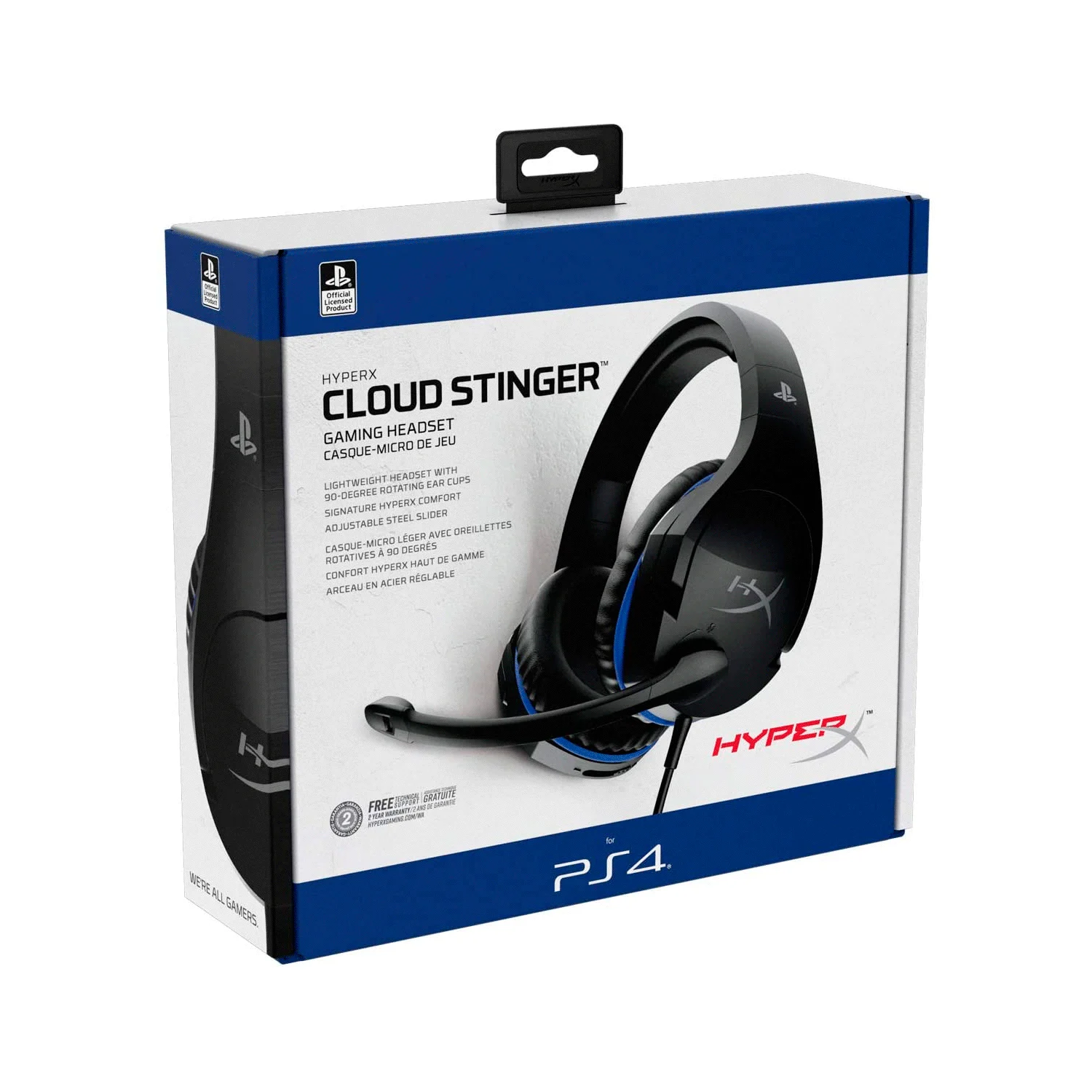 Headset Gamer Kingston Hyper X Cloud Stinger para PS4 - (HX-HSCSS-BK)