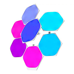 Painel LED Nanoleaf Shapes Hexagons Smarter Kit NL42-7017HX-7PK RGB - 7 Painéis