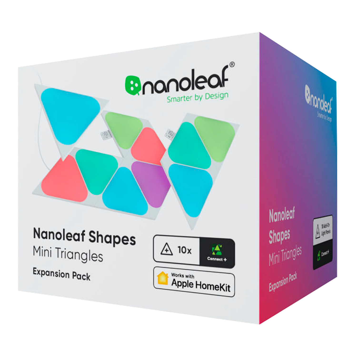 Painel LED Nanoleaf Shapes Triângulos Mini Smarter Kit NL48-1001TW-10PK RGB - 10 Painéis
