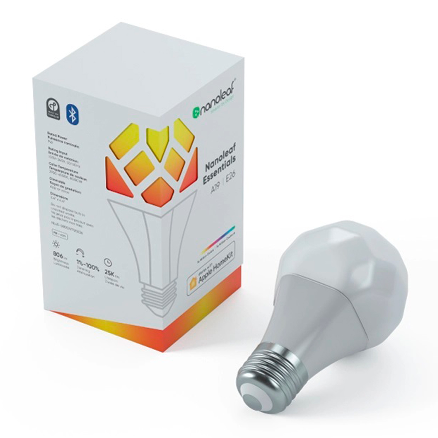 Lâmpada Nanoleaf Essentials A19 Smart Bulb NL45-0800WT120E26-LATAM RGBCW