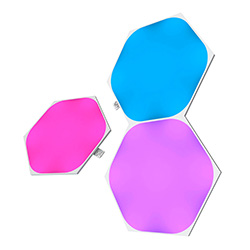 Painel LED Nanoleaf Shapes Hexagons Smarter Kit NL42-0001HX-3PK RGB - 3 Painéis